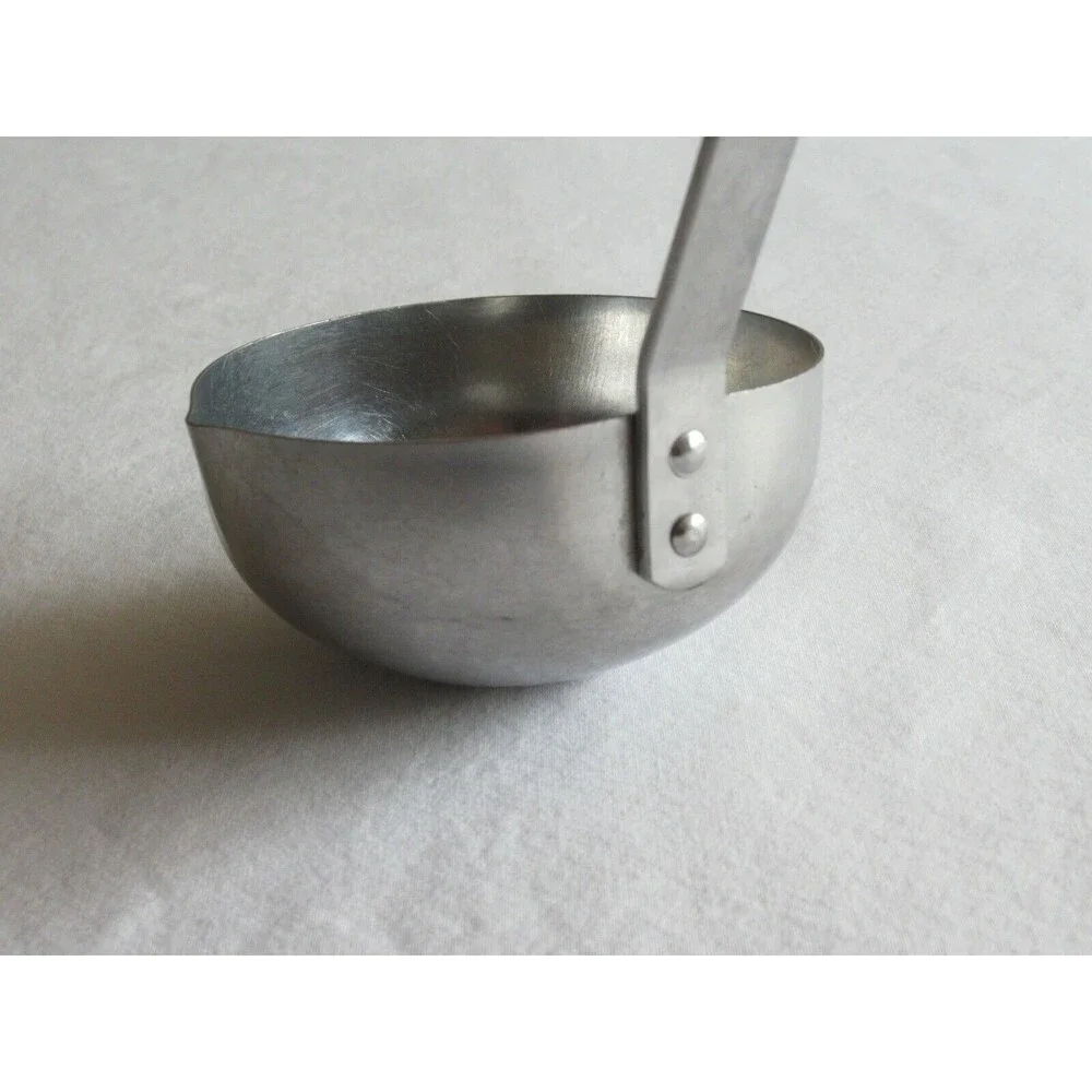 Vtg EKCO FORGE Soup Ladle Stainless USA Black Rivets Handle Kitchen Utensil 11